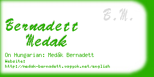 bernadett medak business card